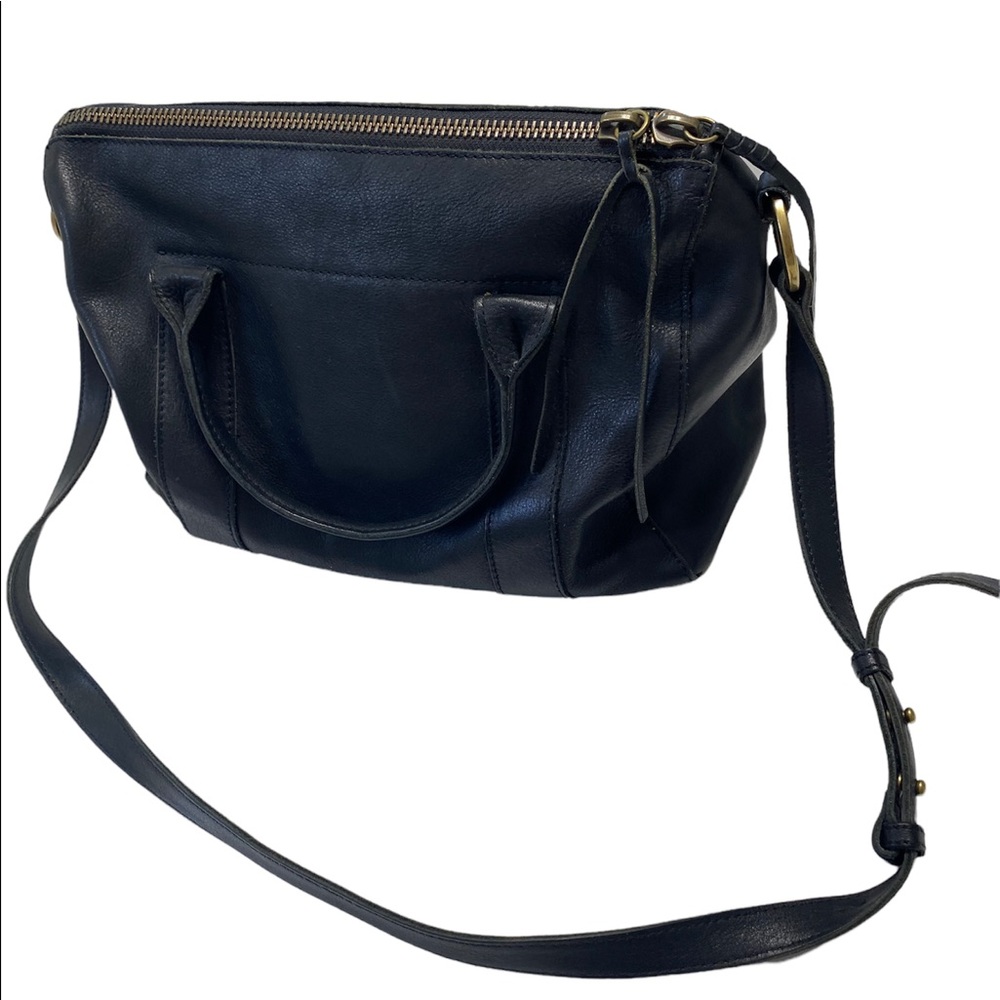 Madewell Prague Satchel Black Leather Purse